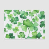 Papier Mousseline Trèfles verts (Recto)