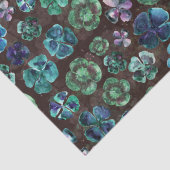 Papier Mousseline Trèfles verts chanceux à l'aquarelle dessinés à la (Détail)