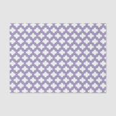 Papier Mousseline Trellis blanc et violet, treillis, Quatrefoil (Recto)