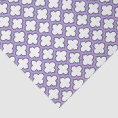 Papier Mousseline Trellis blanc et violet, treillis, Quatrefoil (Détail)