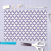 Papier Mousseline Trellis blanc et violet, treillis, Quatrefoil (Artisanat)