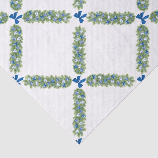 Papier Mousseline Trellis Bleu Bow (Détail)