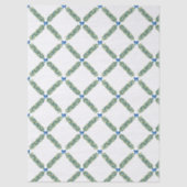 Papier Mousseline Trellis de Noël Ruban Bleu  (Recto)
