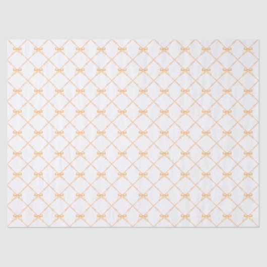 Papier Mousseline Trellis en bambou orange pâle avec vaches (Recto)