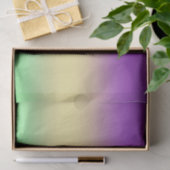 Papier Mousseline Trendy foncé violet clair jaune dégradé vert (Cadeau)