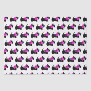 Papier Mousseline Trendy mignon noir écossais Terrier chien Noël