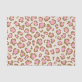 Papier Mousseline Trendy Pink Brown Leopard Spots Boho Decoupage (Recto)