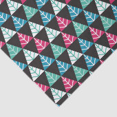 Papier Mousseline Triangle des pins festifs Mosaïque Abstrait Noël I (Détail)