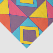 Papier Mousseline Triangle diamant coloré géométrique (Détail)