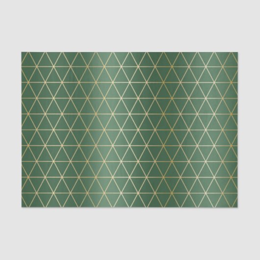 Papier Mousseline Triangle vert de Noël (Recto)