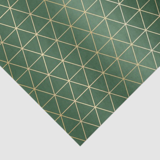 Papier Mousseline Triangle vert de Noël (Détail)