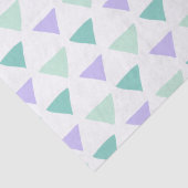 Papier Mousseline Triangles aquarelles | Vert et violet (Détail)