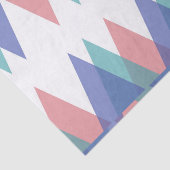Papier Mousseline Triangles bleu et corail (Détail)