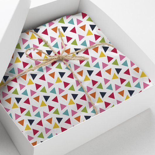 Papier Mousseline Triangles Confetti arc-en-ciel
