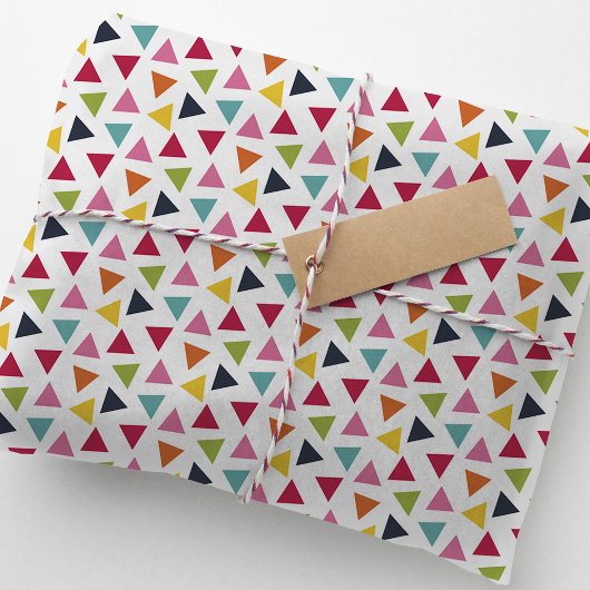 Papier Mousseline Triangles Confetti arc-en-ciel