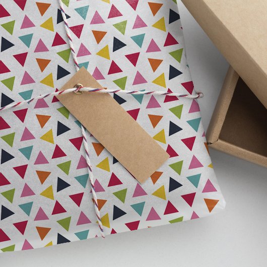 Papier Mousseline Triangles Confetti arc-en-ciel