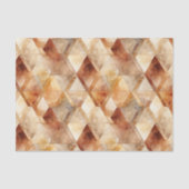 Papier Mousseline Triangles Crème Bourgogne Rouge Or (Recto)