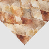 Papier Mousseline Triangles Crème Bourgogne Rouge Or (Détail)