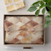 Papier Mousseline Triangles Crème Bourgogne Rouge Or (Cadeau)