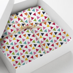Papier Mousseline Triangles de confettis arc-en-ciel