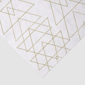 Papier Mousseline Triangles Dorés Chic Blanc Glamour Moderne (Détail)