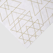 Papier Mousseline Triangles dorés Chic Blanc Moderne Glamour (Détail)