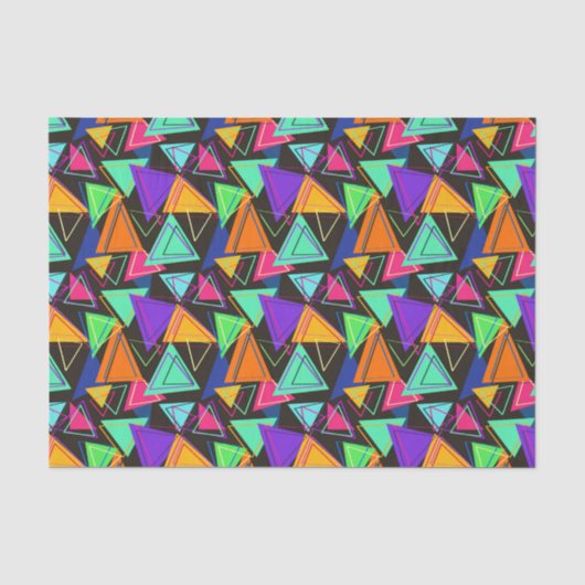 Papier Mousseline Triangles en couleur (Recto)