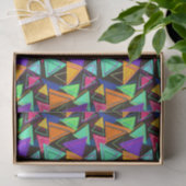 Papier Mousseline Triangles en couleur (Cadeau)