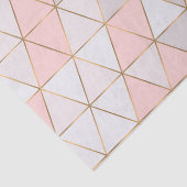 Papier Mousseline Triangles Géométriques Abstraits Modernes Or Pêche (Détail)