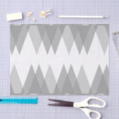 Papier Mousseline Triangles gris (Artisanat)