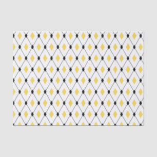Papier Mousseline Triangles Jaunes Et Noirs