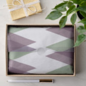 Papier Mousseline Triangles mauve et vert (Cadeau)