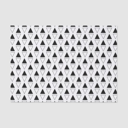 Papier Mousseline Triangles noires et blanches (Recto)