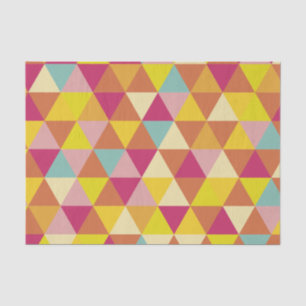 Papier Mousseline Triangles polychromes en forme géométrique