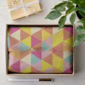 Papier Mousseline Triangles polychromes en forme géométrique (Cadeau)