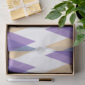 Papier Mousseline Triangles pourpre, bleu et jaune (Cadeau)