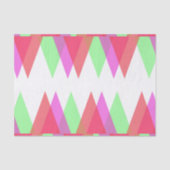 Papier Mousseline Triangles rouge et vert (Recto)