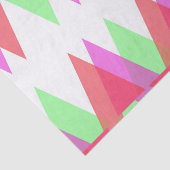Papier Mousseline Triangles rouge et vert (Détail)