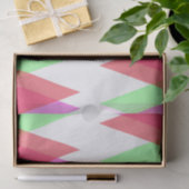 Papier Mousseline Triangles rouge et vert (Cadeau)