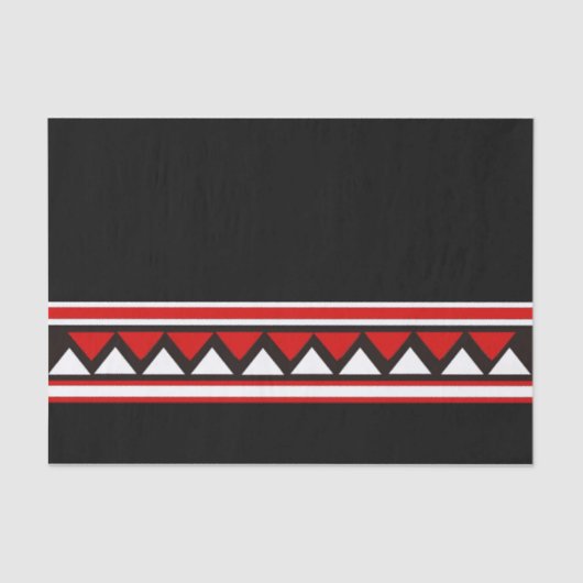 Papier Mousseline Triangles rouges (Recto)