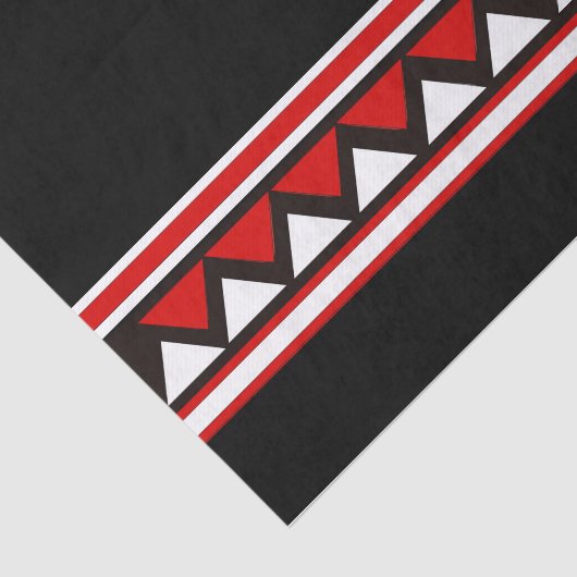 Papier Mousseline Triangles rouges (Détail)