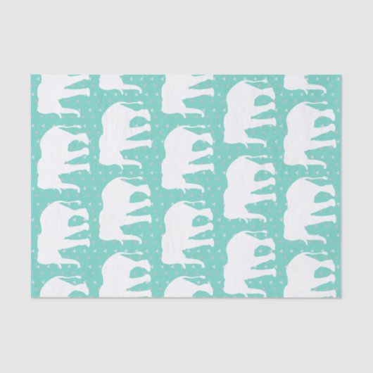 Papier Mousseline Triangles tendance Eléphants blancs géométriques e (Recto)