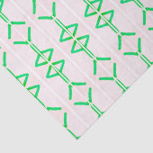 Papier Mousseline triangles verts et diamants (Détail)