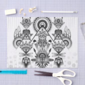 Papier Mousseline Tribal autochtone Abstrait (Artisanat)