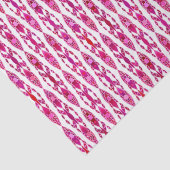 Papier Mousseline Tribal Batik - Burqundy et Fuchsia Pink (Détail)