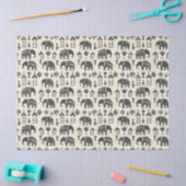 Papier Mousseline Tribal Elephant Boho Pattern (1) (Artisanat)