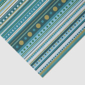 Papier Mousseline Tribal Turquoise Bleu Motif Tissu Papier papier (Détail)