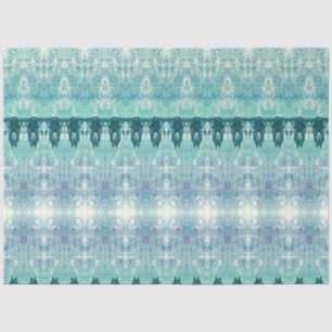 Papier Mousseline Tribal Western Turquoise vert Motif blanc taureau