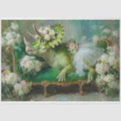 Papier Mousseline Tricératops de Whimsical Découpage de Ballerina fl (Recto)