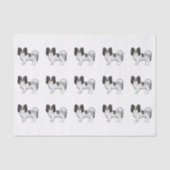 Papier Mousseline Tricolor Papillon Happy Cartoon Dogs Motif (Recto)